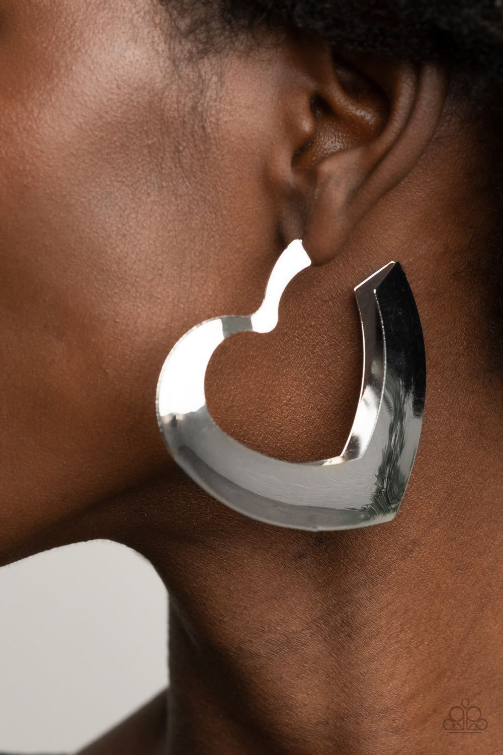 Heart-Racing Radiance - Silver earrings