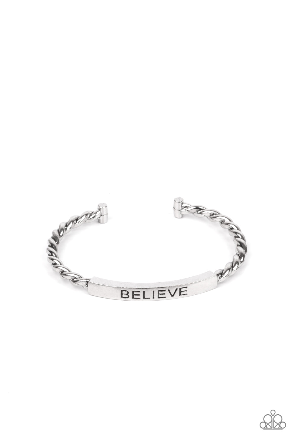 Keep Calm and Believe - Silver bracelet