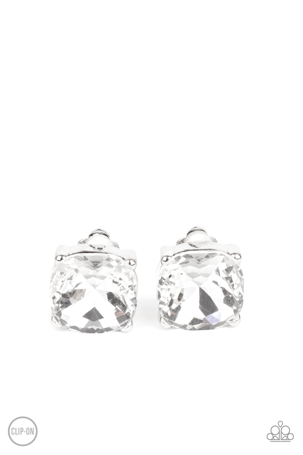 Bombshell Brilliance - White earrings