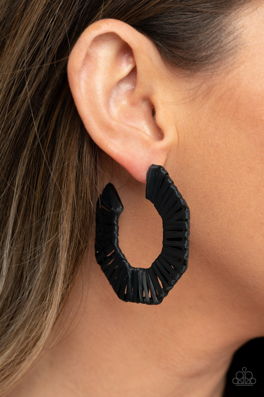 Fabulously Fiesta - Black earrings