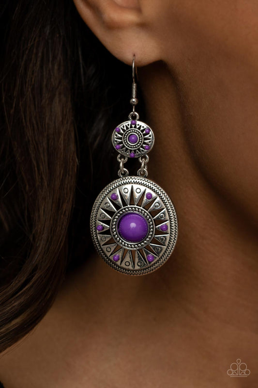 Temple of The Sun - Purple earrings