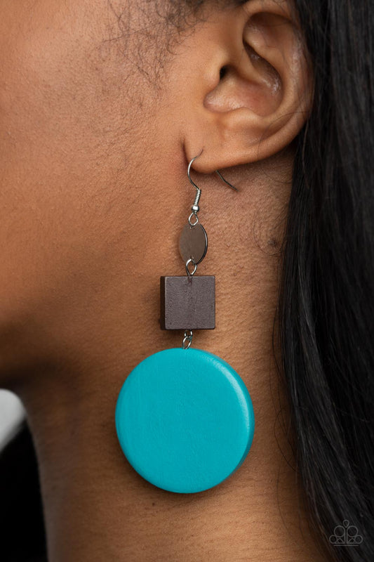 Modern Materials - Blue earrings