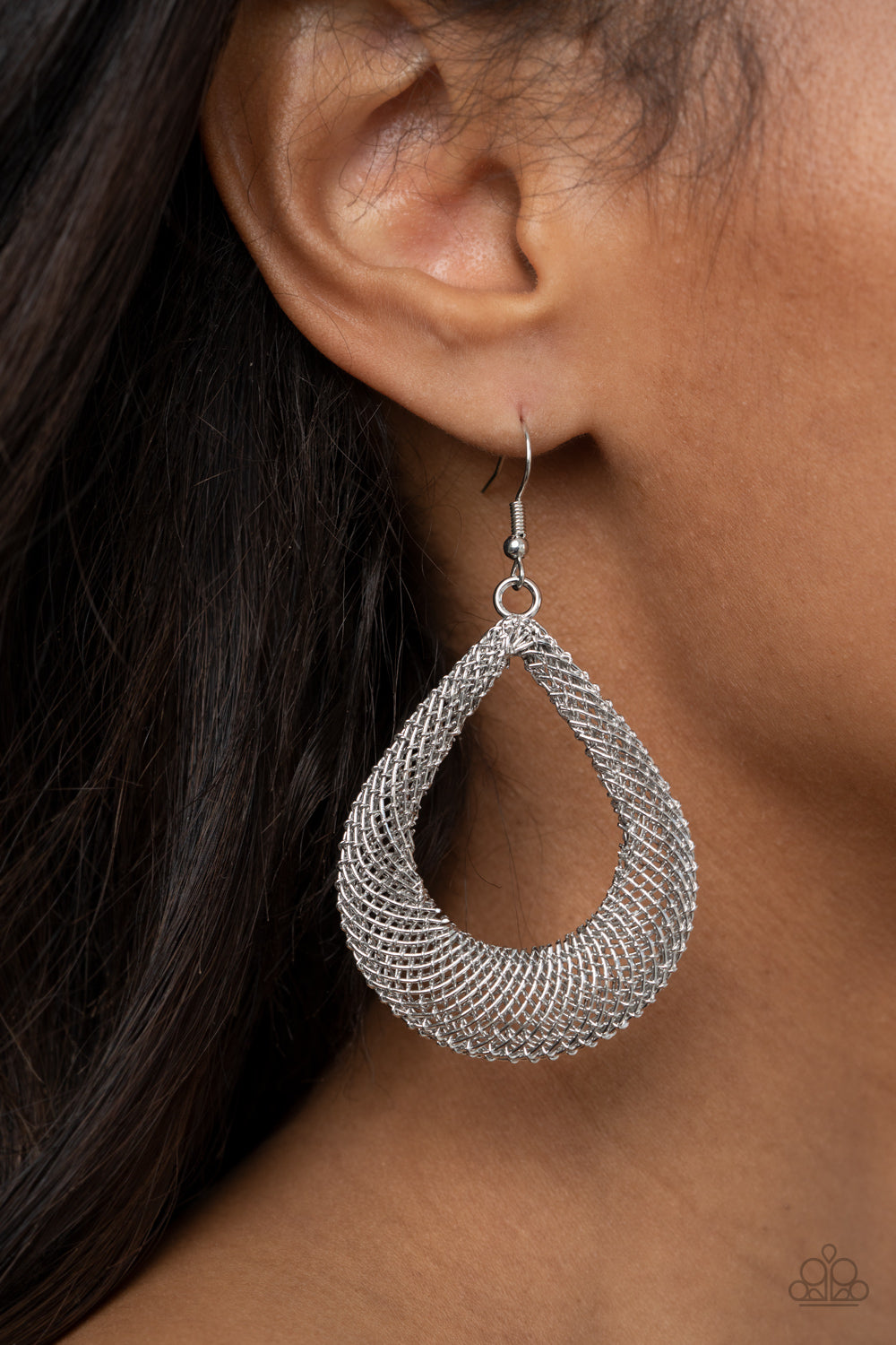 A Hot MESH - Silver earrings