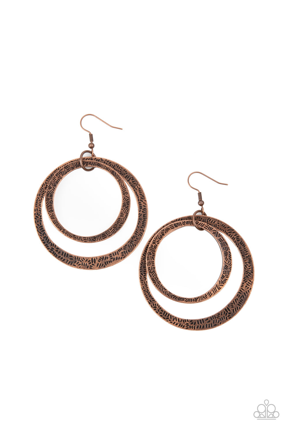 Rounded Out - Copper earrings