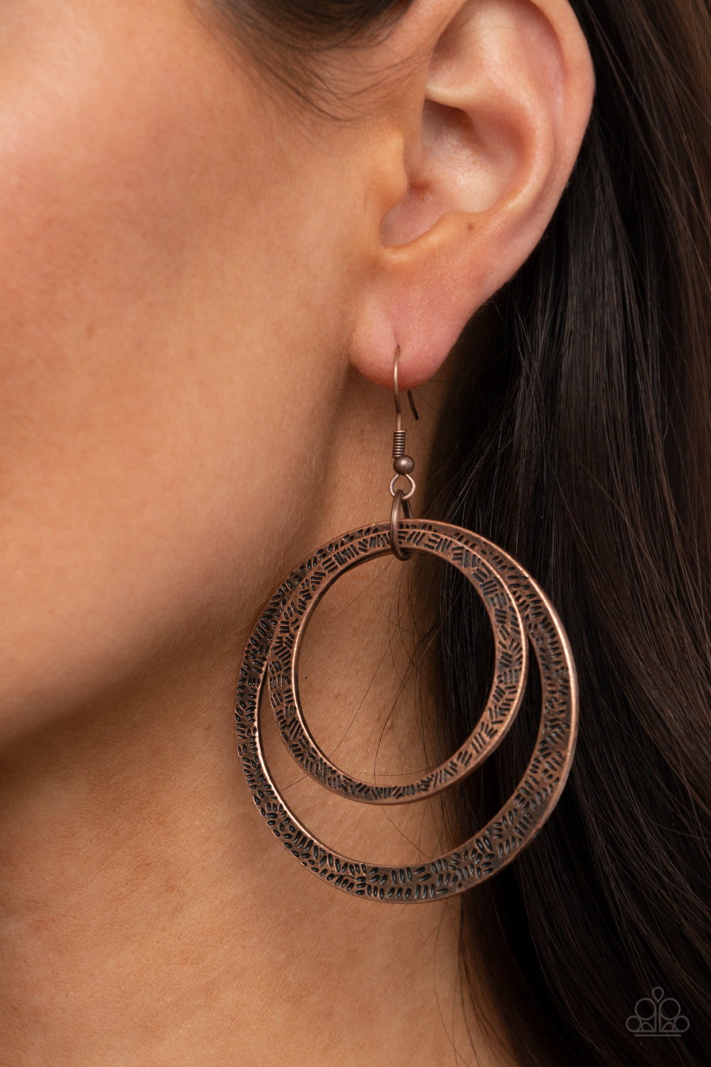 Rounded Out - Copper earrings