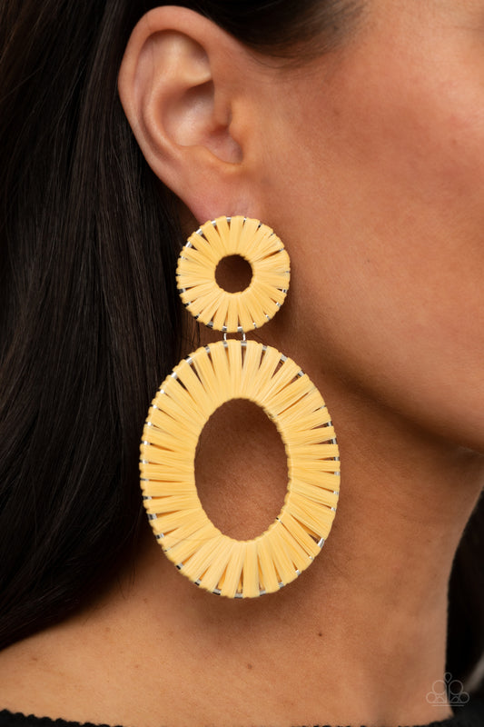 Foxy Flamenco - Yellow earrings