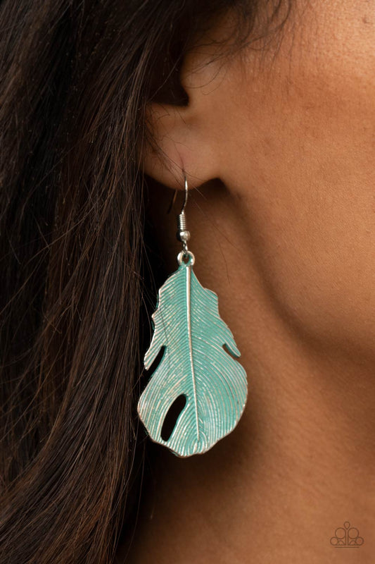 Heads QUILL Roll - Blue earrings