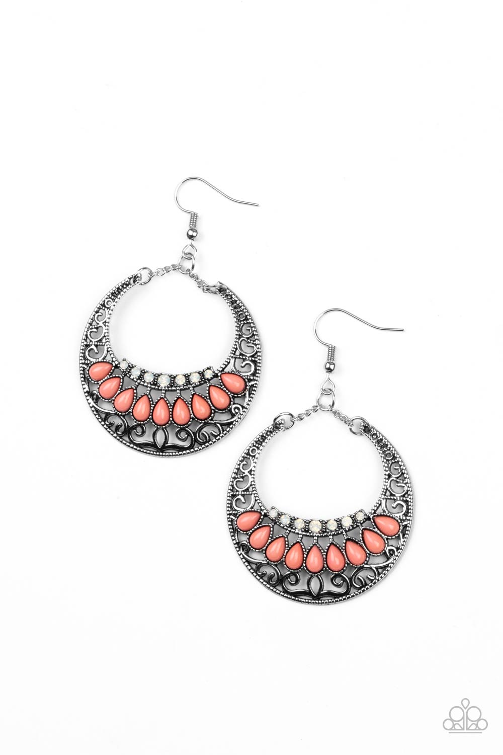 Crescent Couture - Orange earrings