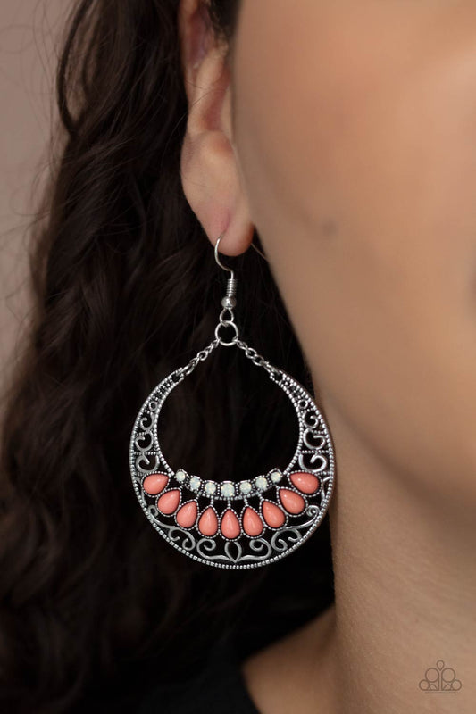 Crescent Couture - Orange earrings