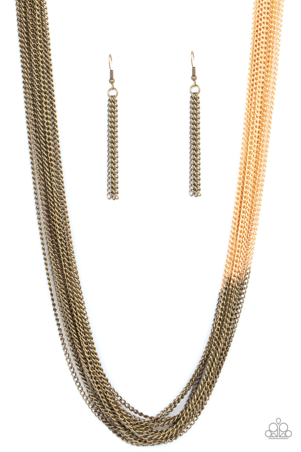 Metallic Merger - Brass necklace