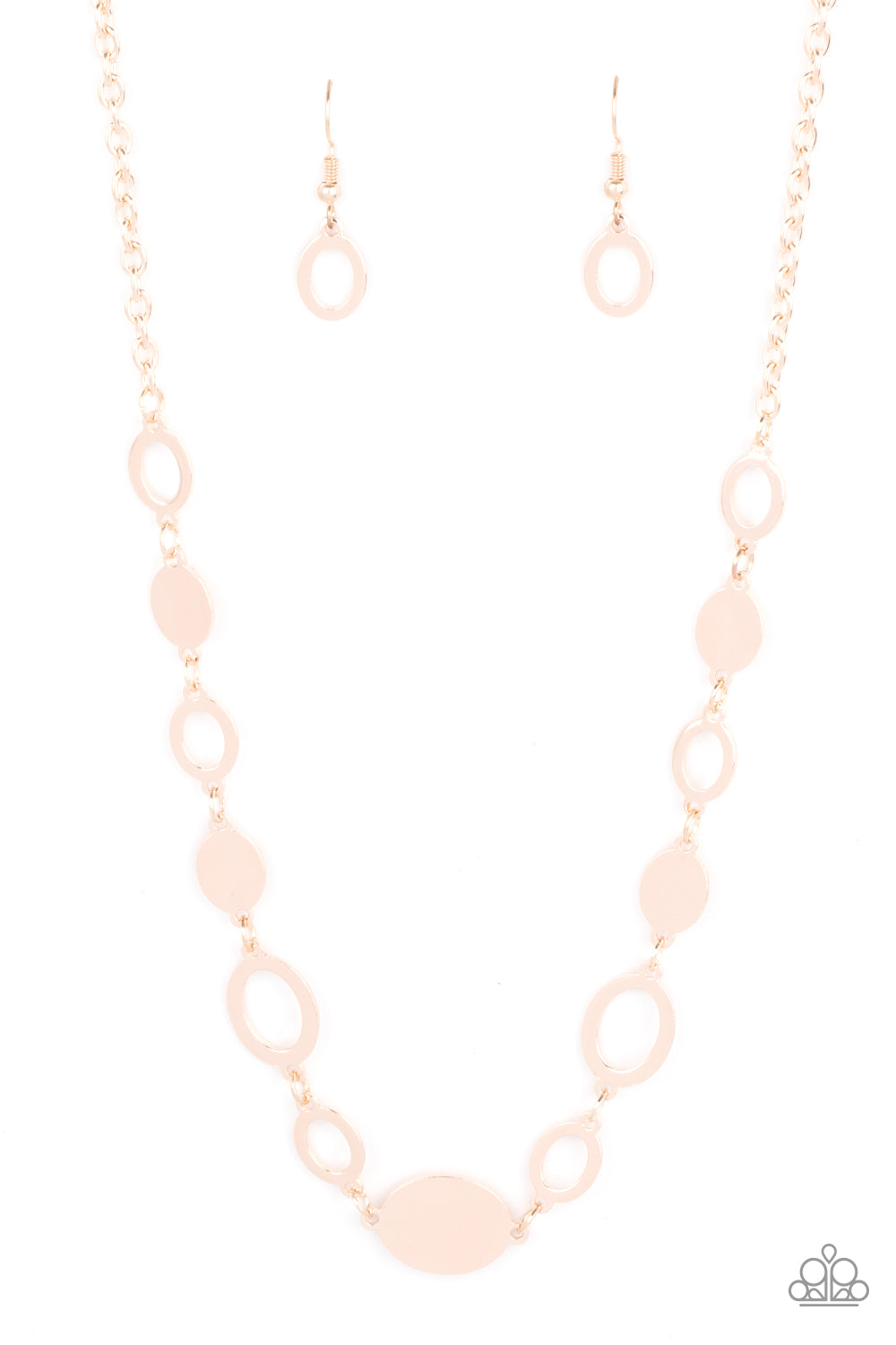 Working OVAL-time - Rose Gold necklace