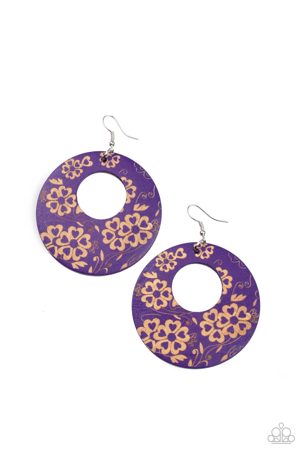 Galapagos Garden Party - Purple earrings