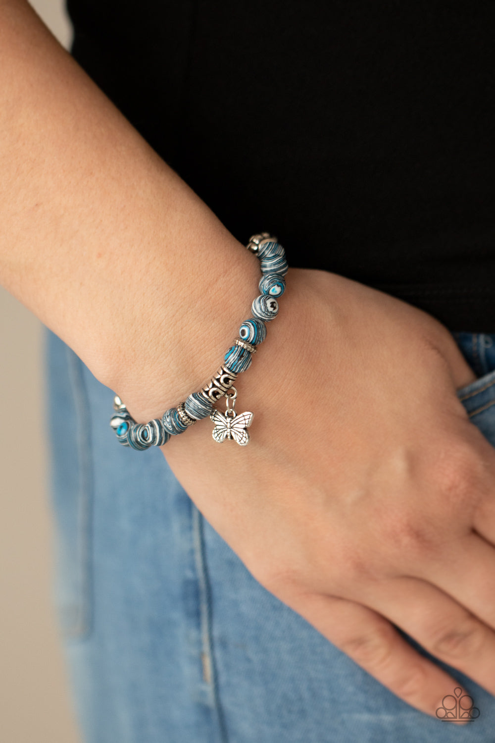 Butterfly Wishes - Blue  urban bracelet