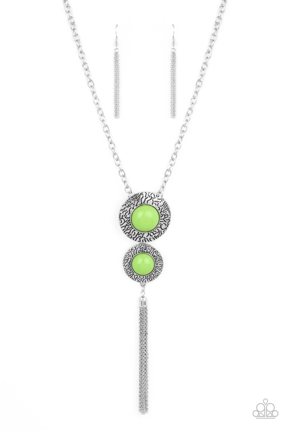 Abstract Artistry - Green necklace