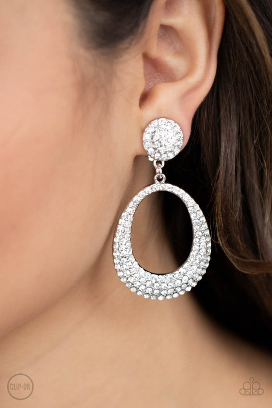 Sophisticated Smolder - White earrings