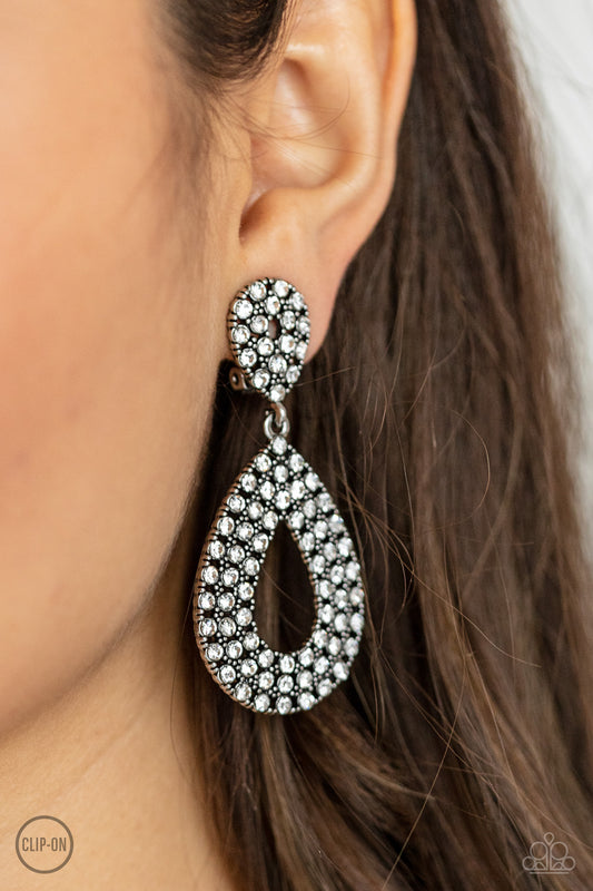 Pack In The Pizzazz - White Earrings