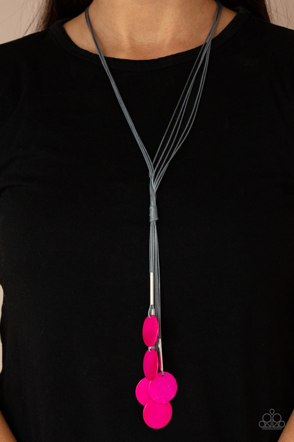 Tidal Tassels - Pink necklace