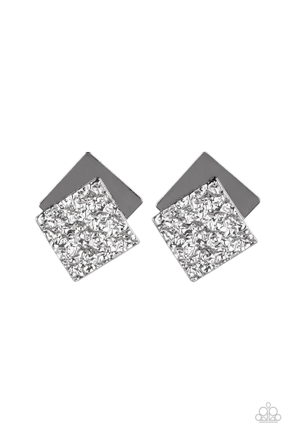 Square With Style - Black earring