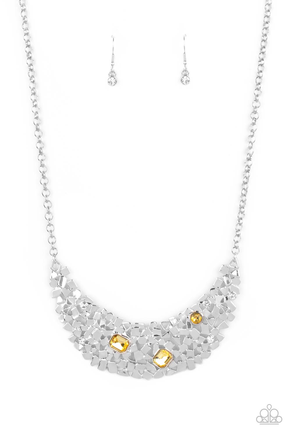 Fabulously Fragmented - Yellow necklace