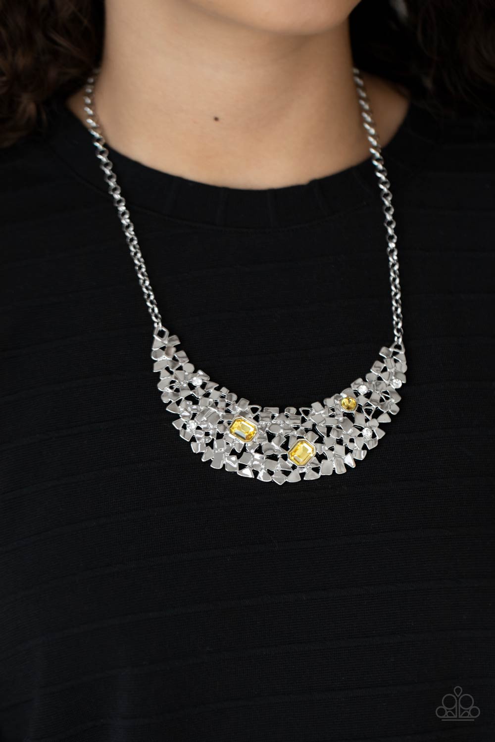 Fabulously Fragmented - Yellow necklace