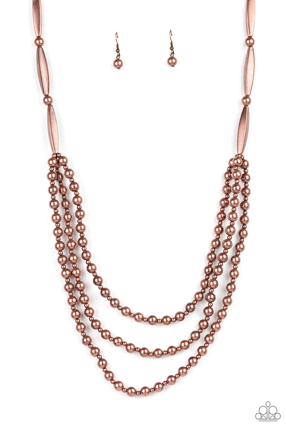 Beaded Beacon - Copper necklace