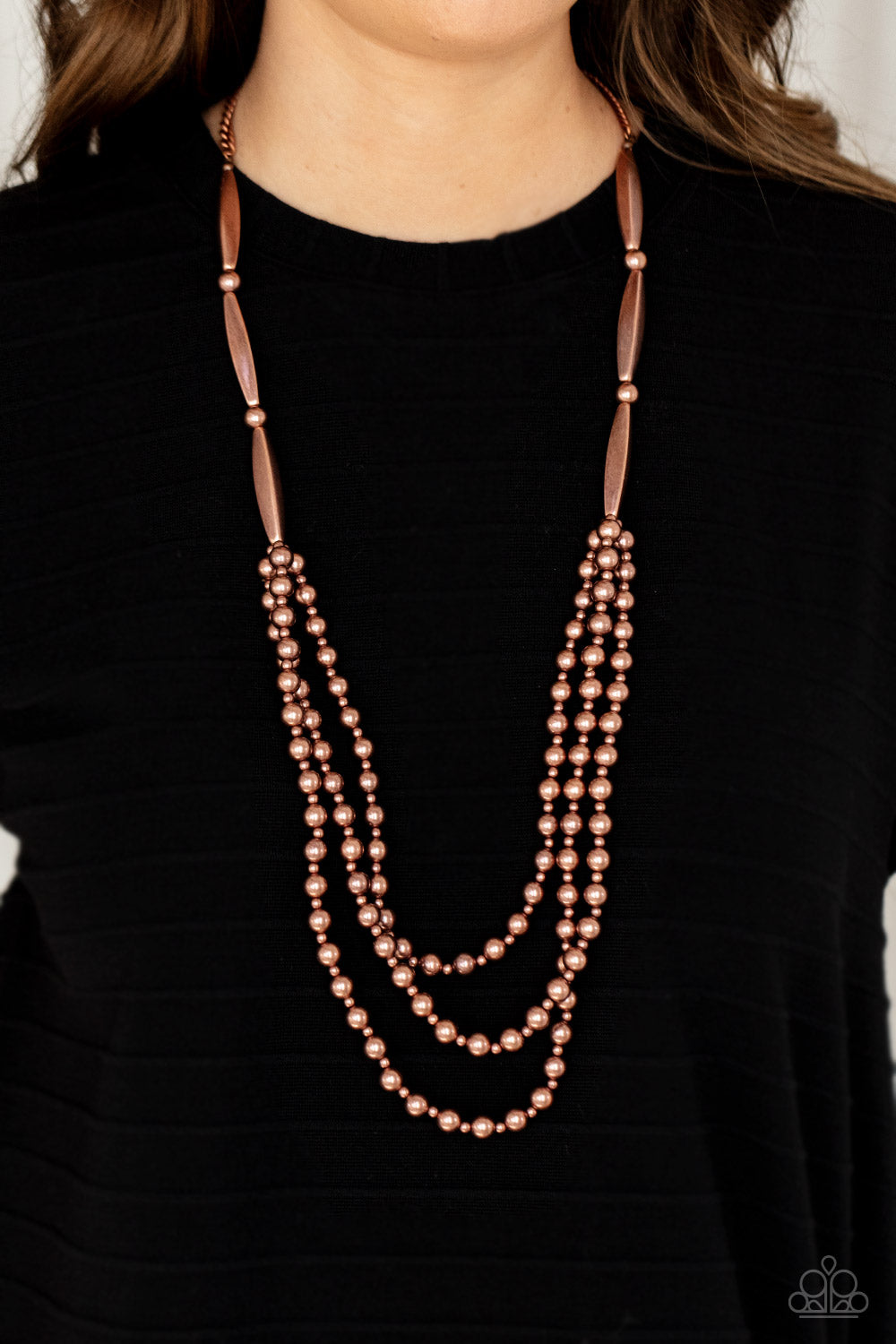 Beaded Beacon - Copper necklace