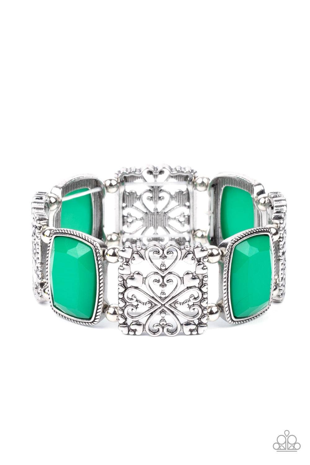 Colorful Coronation - Green bracelet