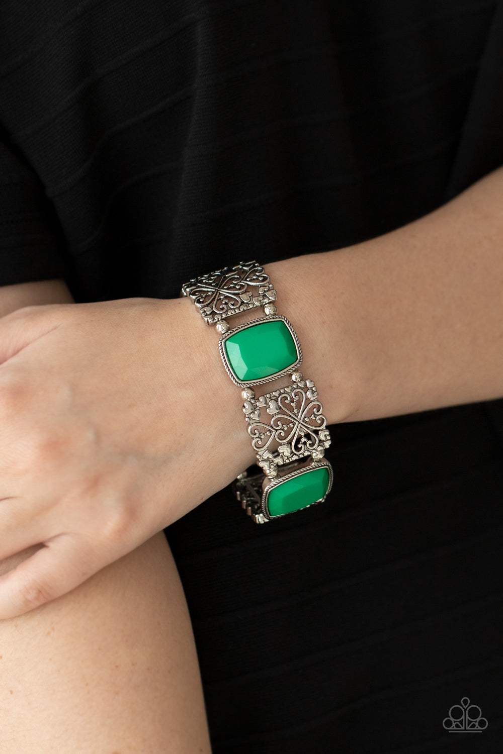 Colorful Coronation - Green bracelet