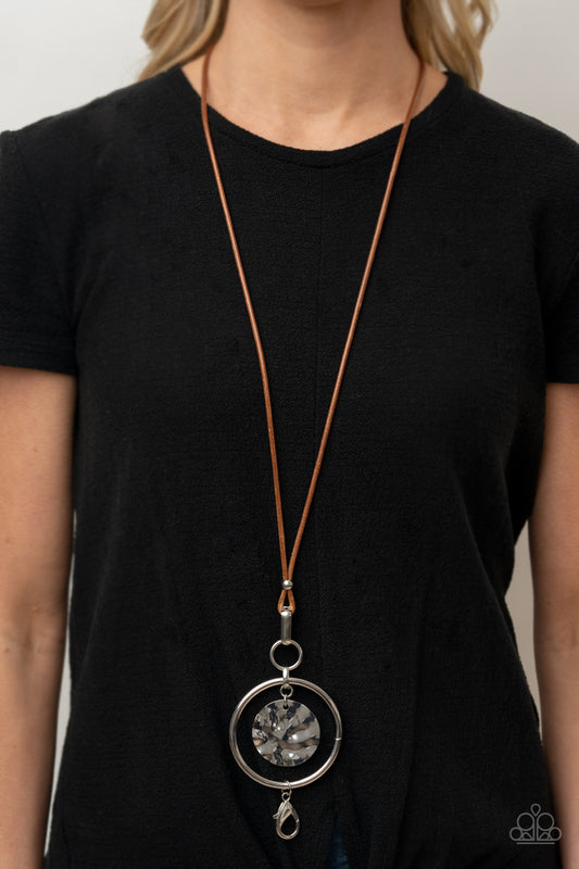 CORD-inated Effort - Brown necklace