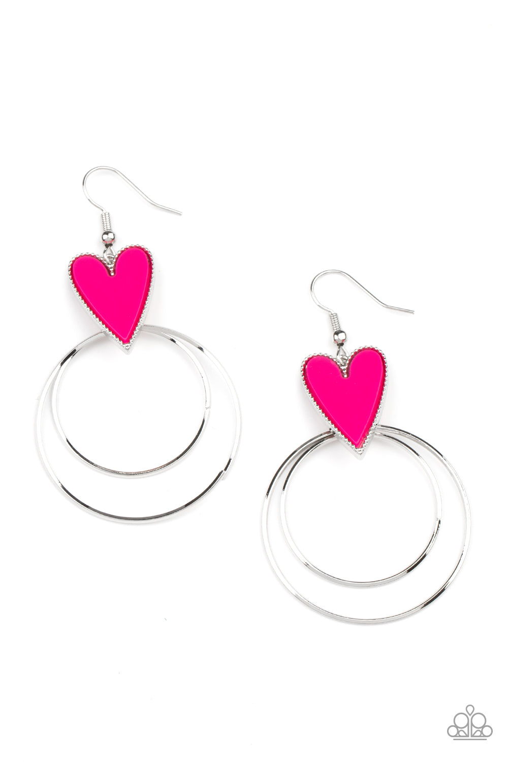 Happily Ever Hearts - Pink earrings