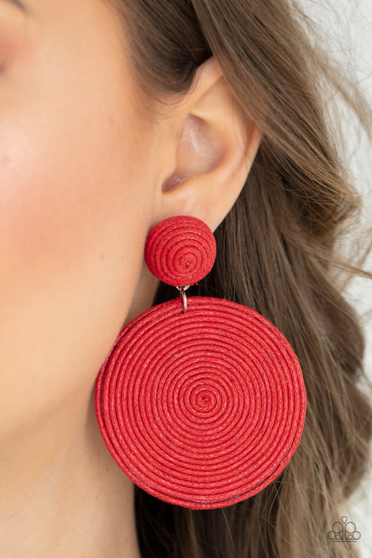 Circulate The Room - Red earrings