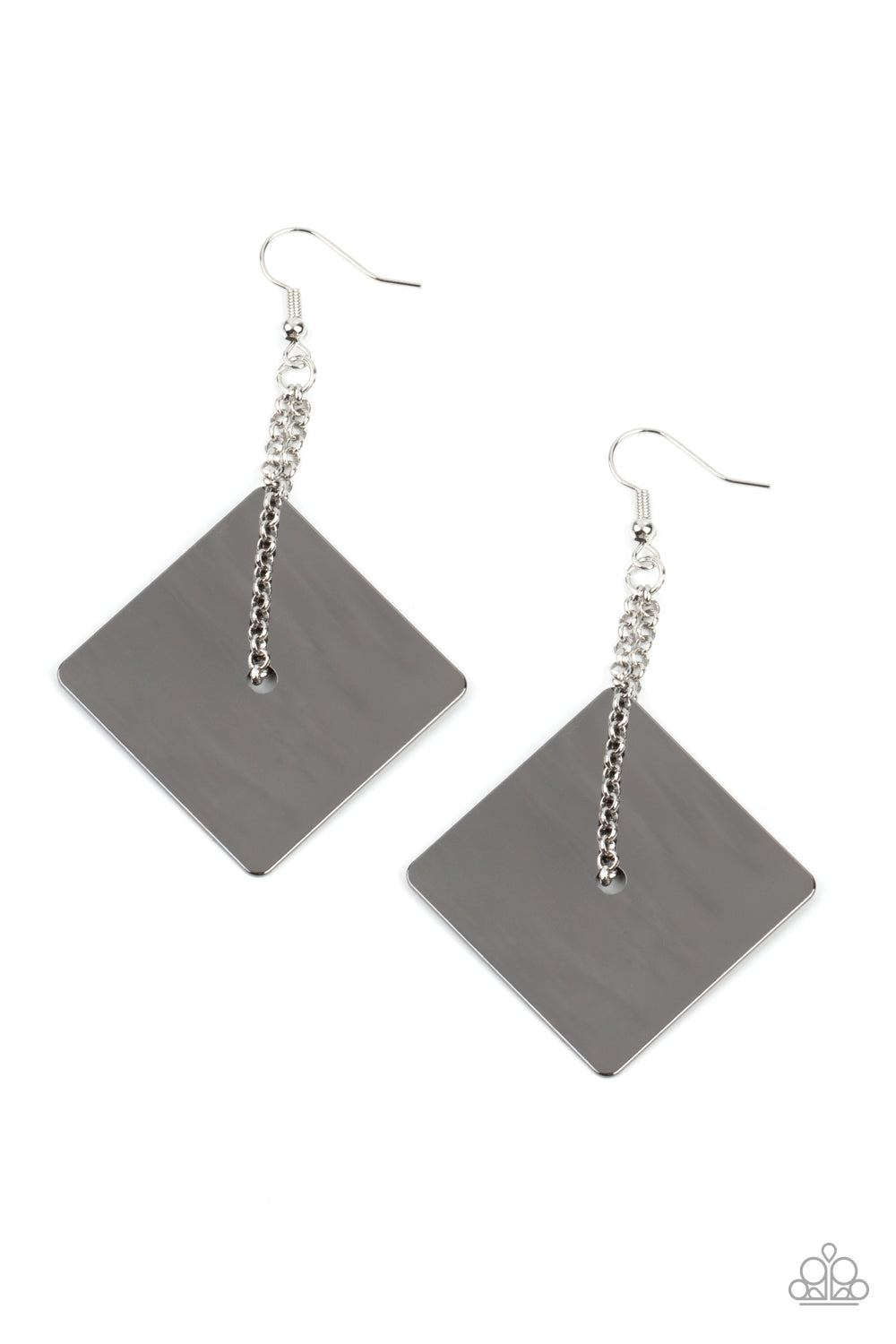 Block Party Posh - Black earrings