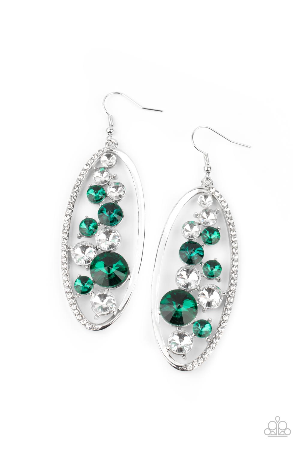 Rock Candy Bubbly - Green earrings