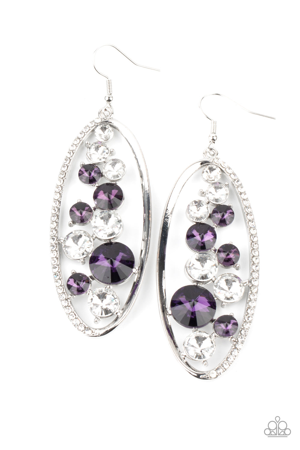 Rock Candy Bubbly - Purple earrings