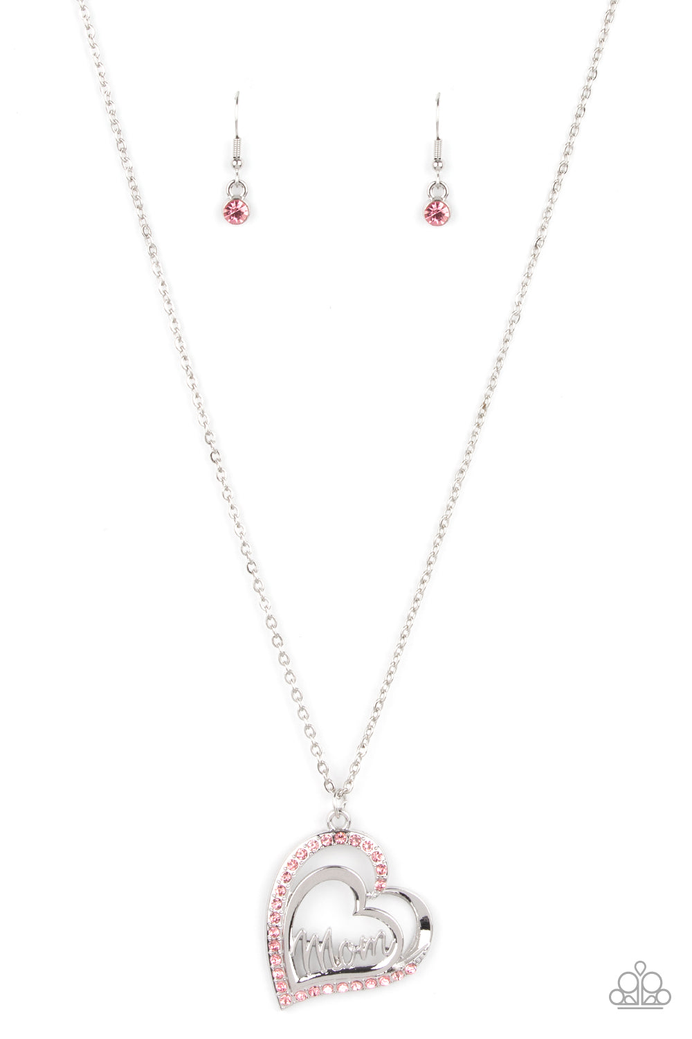 A Mothers Heart - Pink necklace (mother's day)