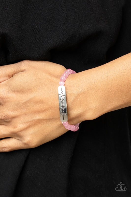 Family is Forever - Pink bracelet