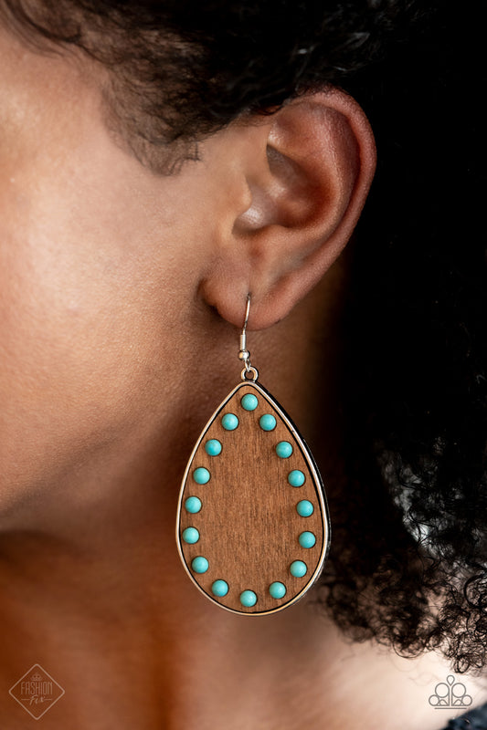 Rustic Refuge - Blue earrings