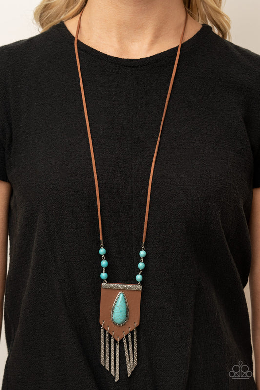 Enchantingly Tribal - Blue necklace