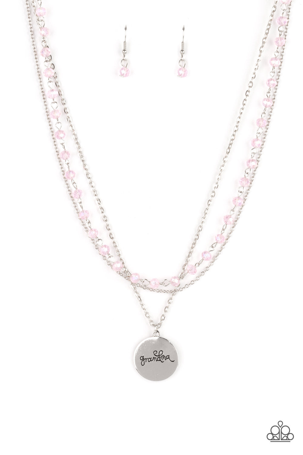 Promoted to Grandma - Pink necklace (mother's day collection )