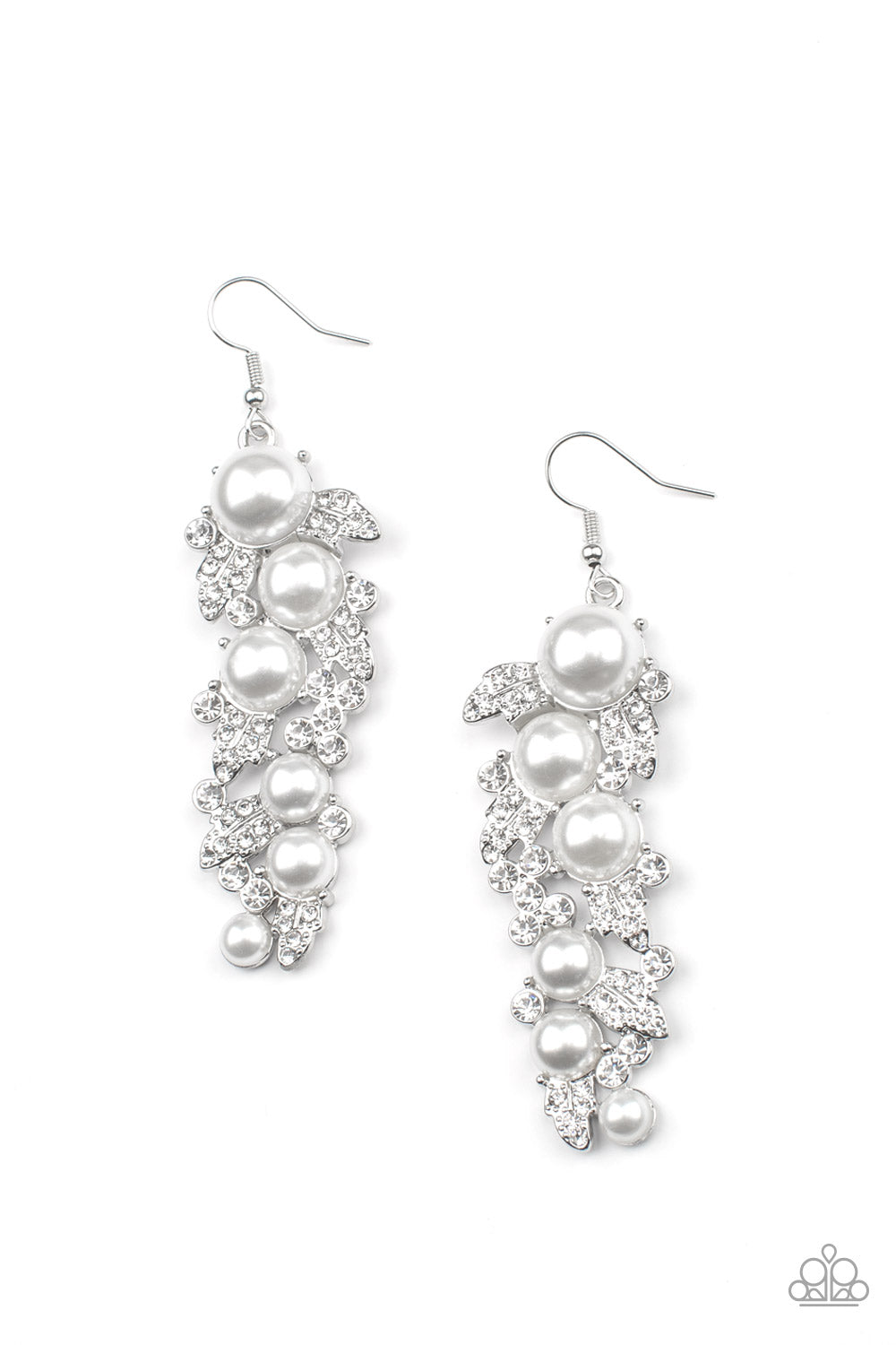 The Party Has Arrived - White earrings  LOP july 22'