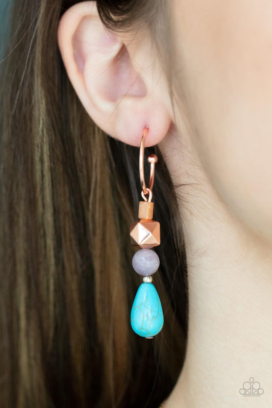 Boulevard Stroll - Copper earrings