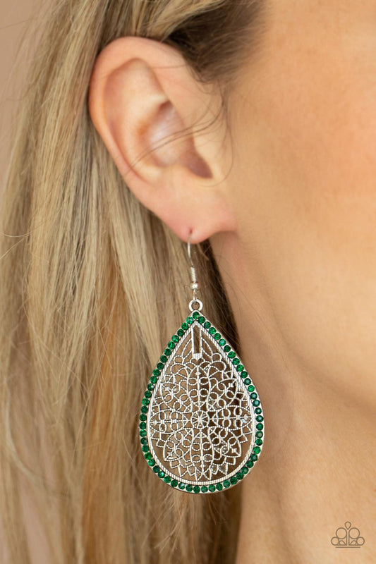 Fleur de Fantasy - Green Earrings