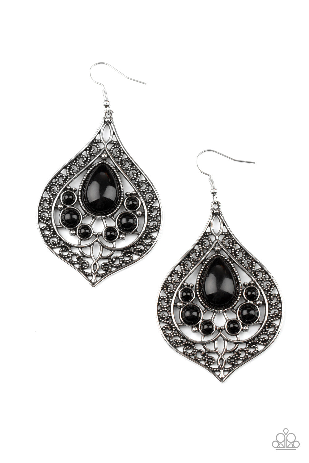 New Delhi Nouveau - Black earrings