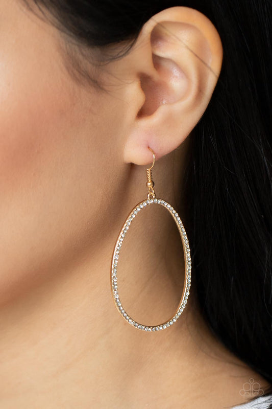 OVAL-ruled! - Gold earrings