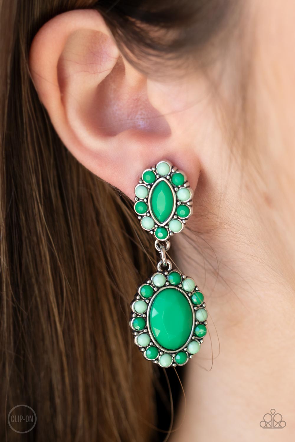 Positively Pampered - Green earrings