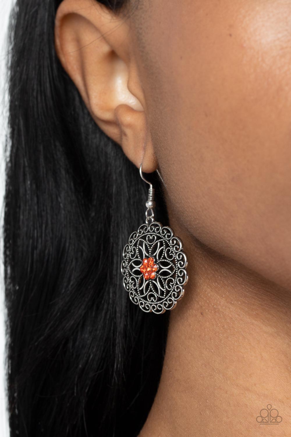 Flower Shop Sparkle - Orange earrings