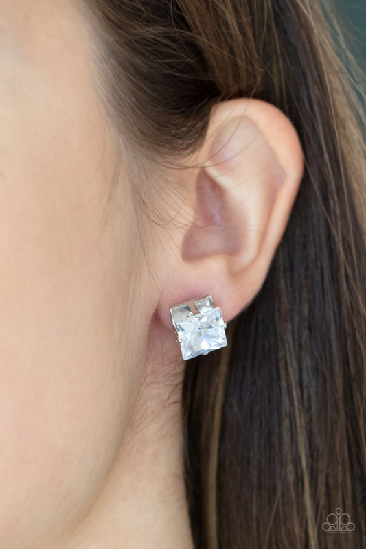 Times Square Timeless - White earrings