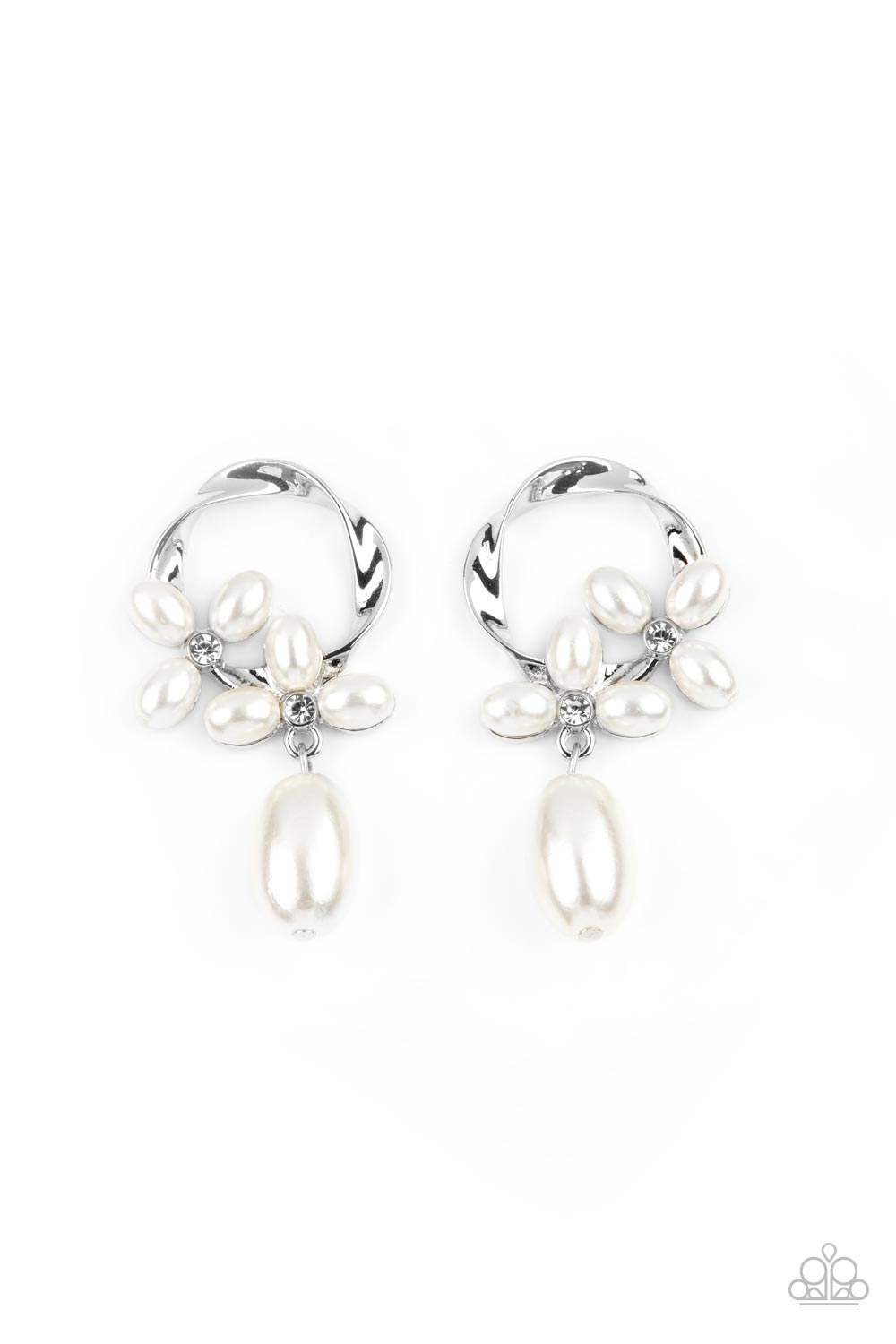 Elegant Expo - White earrings