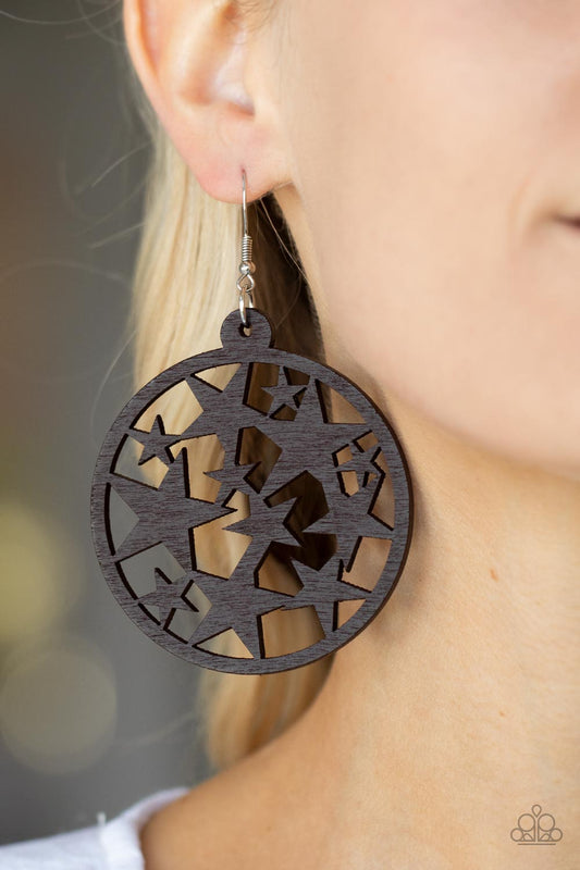 Cosmic Paradise - Brown earrings