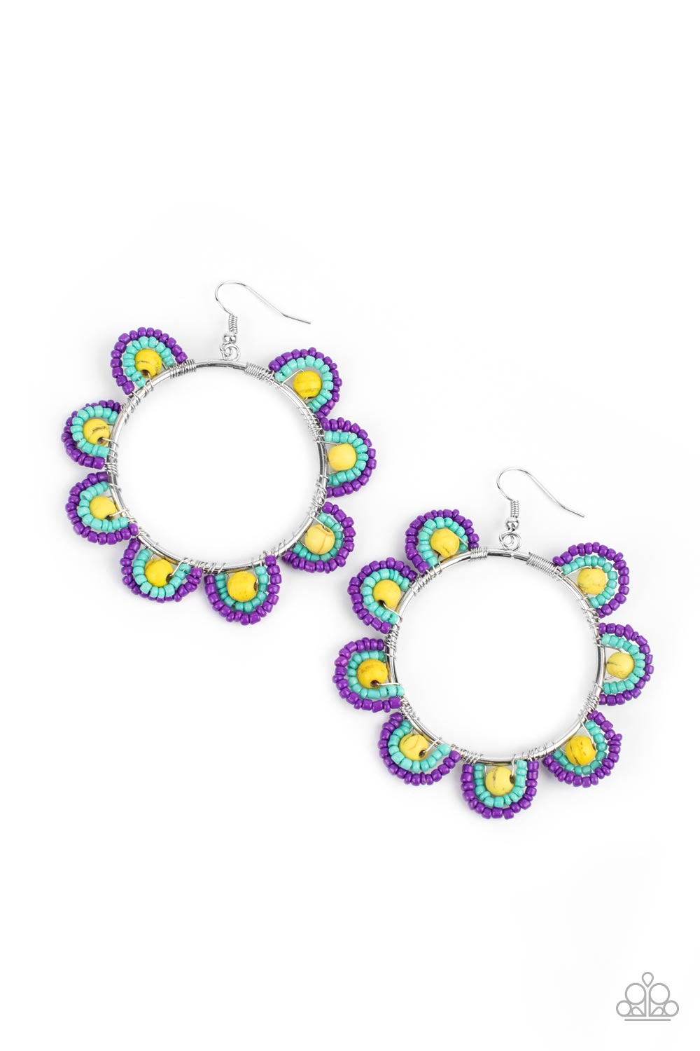 Groovy Gardens - Yellow earrings